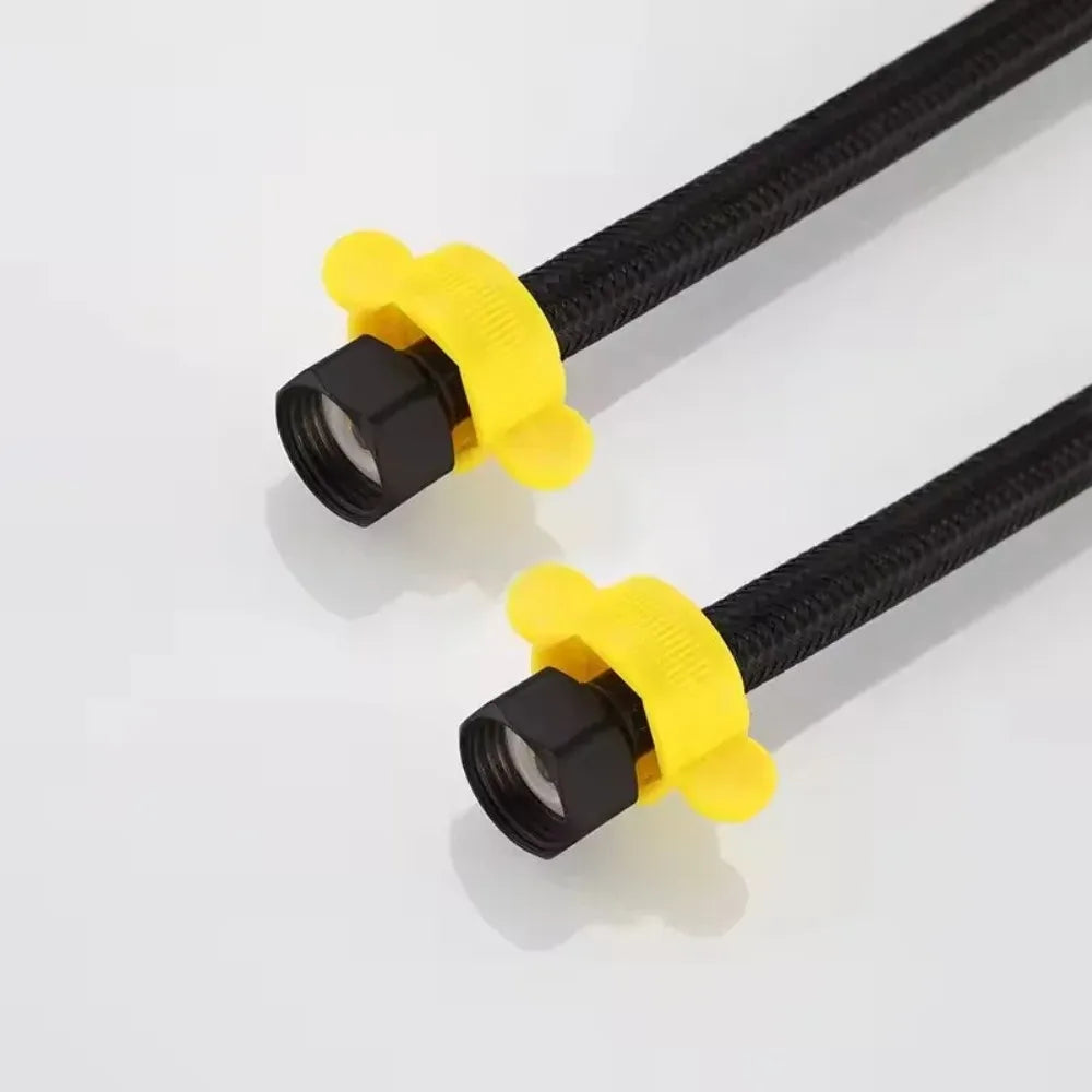 Black Pipe Water Supply Hose Faucet Water Heater Water Pipe Heater Pipe Toilet Connection Water Inlet Pipe 30-80cm Fittings Peaceful Pleasures Health and Wellness