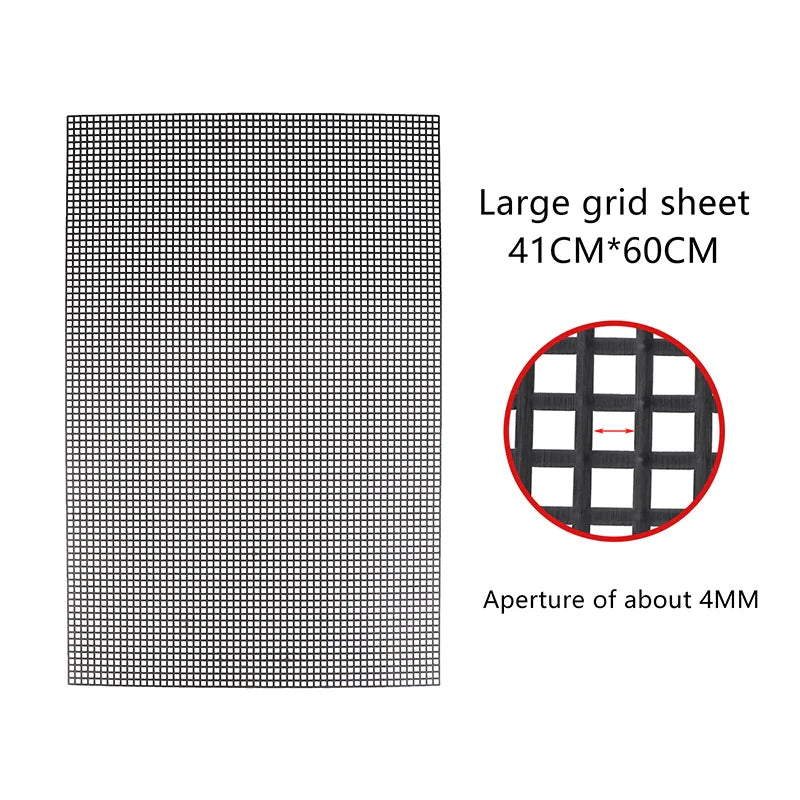 Plastic Mesh Cloth for Latch Hook Bags & Rug Crafts – 7 Sizes