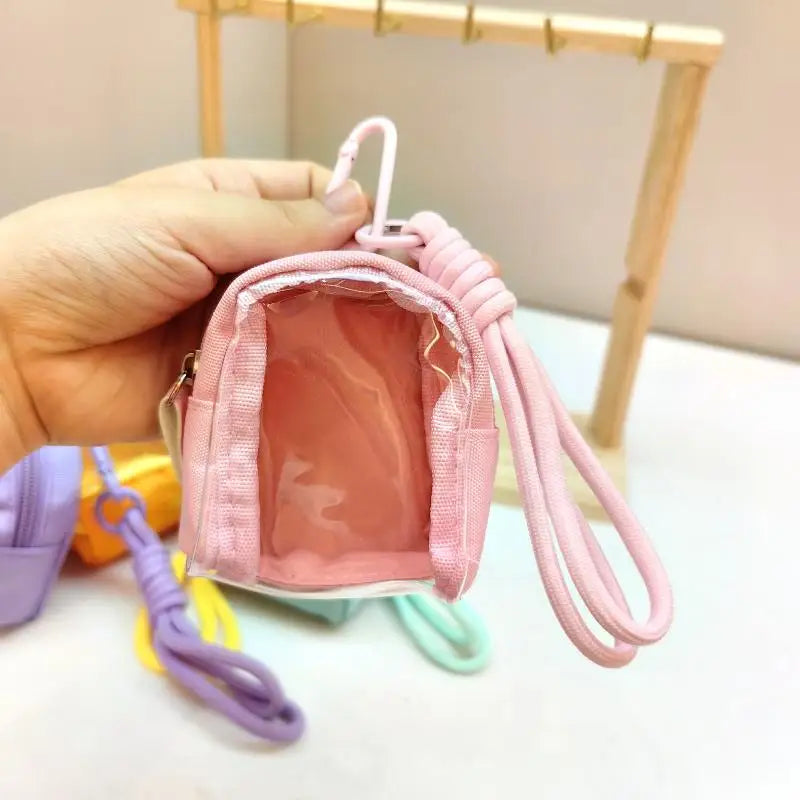 Mini Transparent Keychain Organizer Case – Earphone & Coin Bag