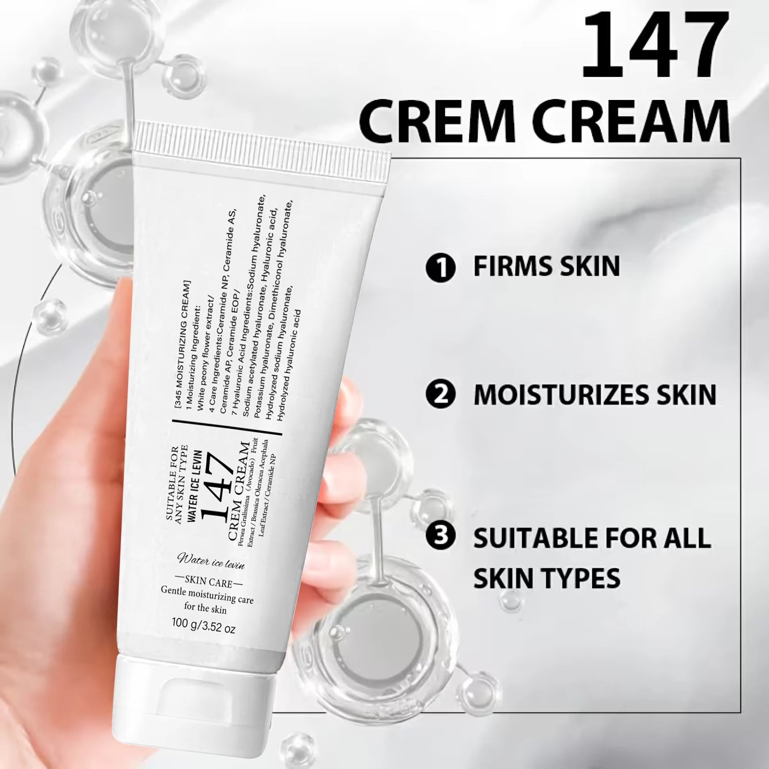 Firming Face Cream – Hyaluronic Acid & Aloe Vera | All Skin Types Face Moisturizer Cream Peaceful Pleasures Health and Wellness