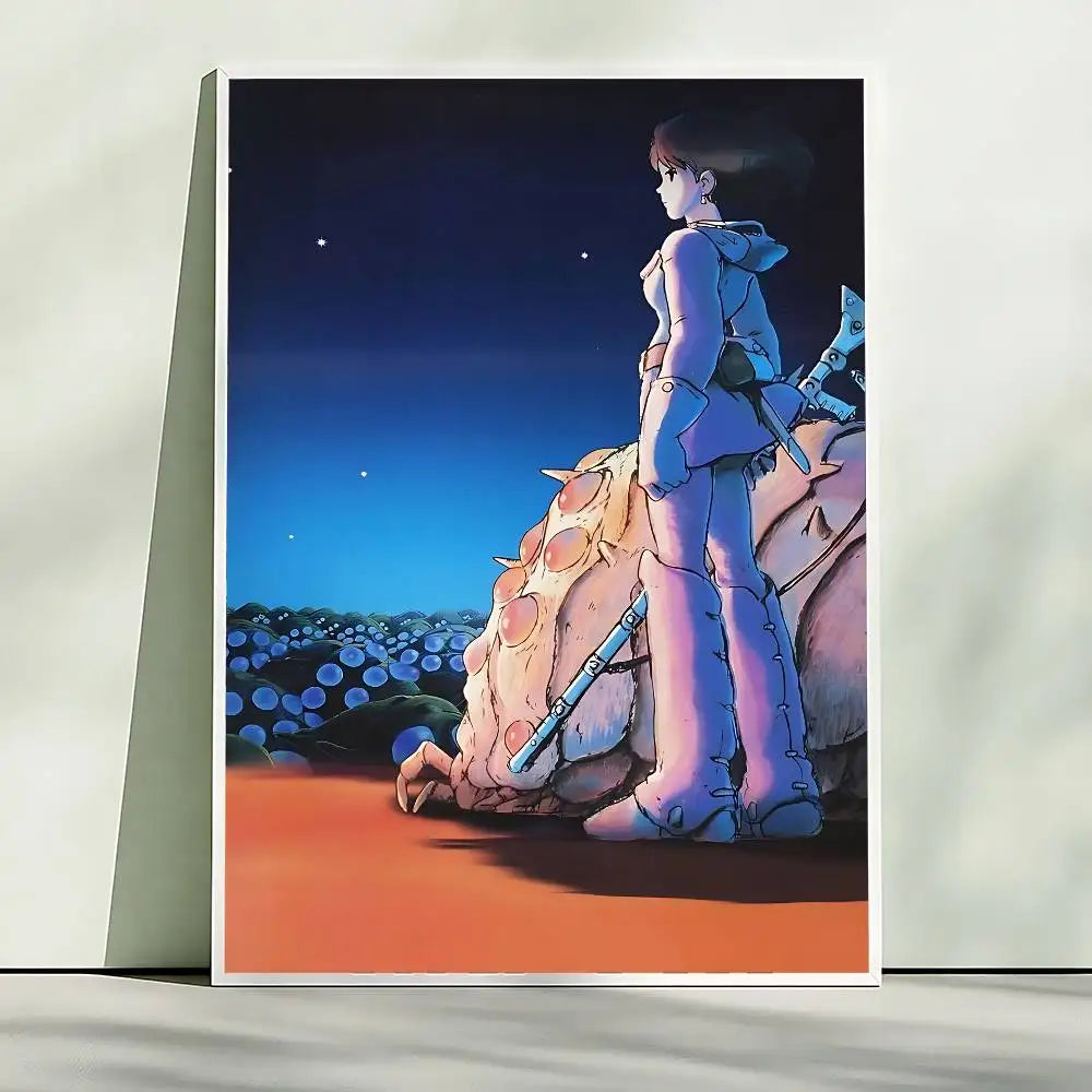 Classic Animation N-Nausicaa Valley Wind Wall Poster HD Quality Wall Art Retro Poster For Home Room Wall Decor Kawaii Room Decor Peaceful Pleasures Health and Wellness z4 50x70cm Unframed