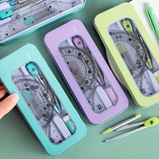 7-Piece Student Geometry Set – Compass, Ruler & Protractor Student Geometry Set Peaceful Pleasures Health and Wellness