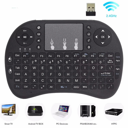 Mini Wireless RGB Backlit Keyboard Air Mouse Touchpad | TV Box Wireless Mini Keyboard Oasis Select