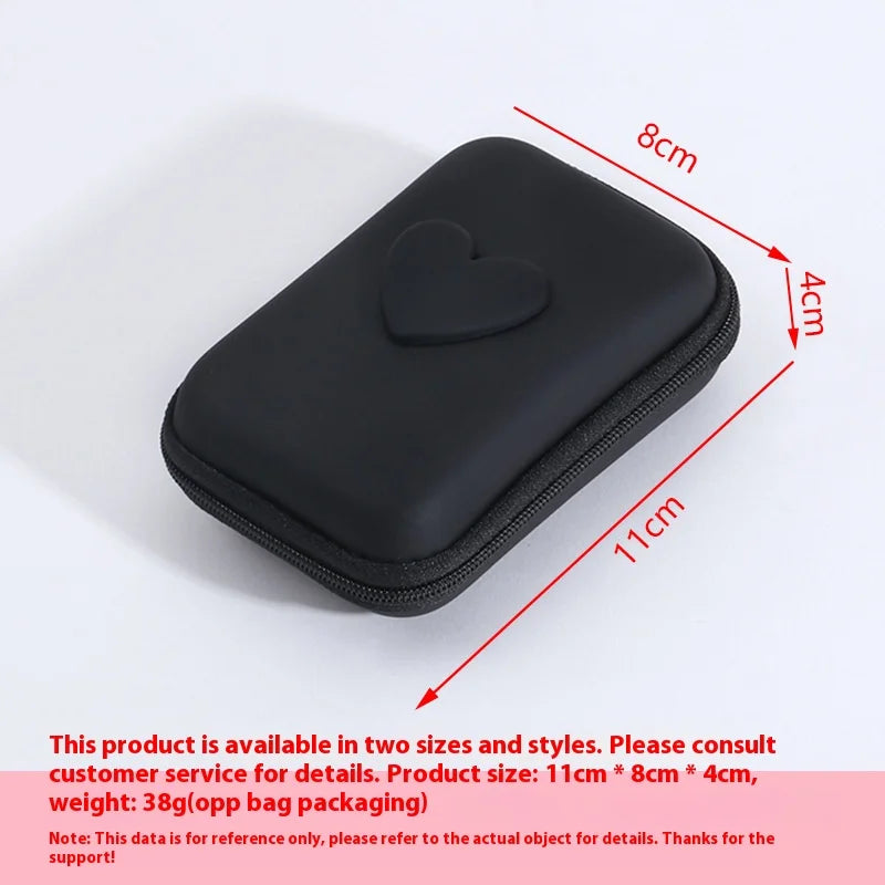 Cross-BorderevaStorage Bag Hard Case Data Cable Packing Box Square Zipper Earphone Bag Digital AccessoriesccdCamera Bag Peaceful Pleasures Health and Wellness