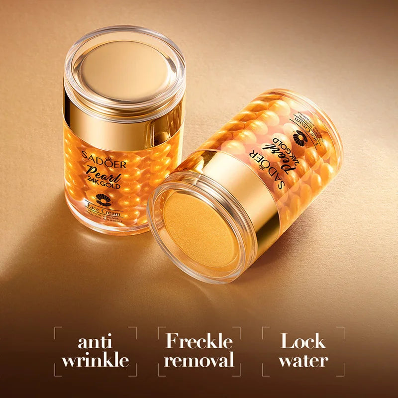 SADOER 24K Gold Pearl Collagen Face Cream – Firm & Brighten
