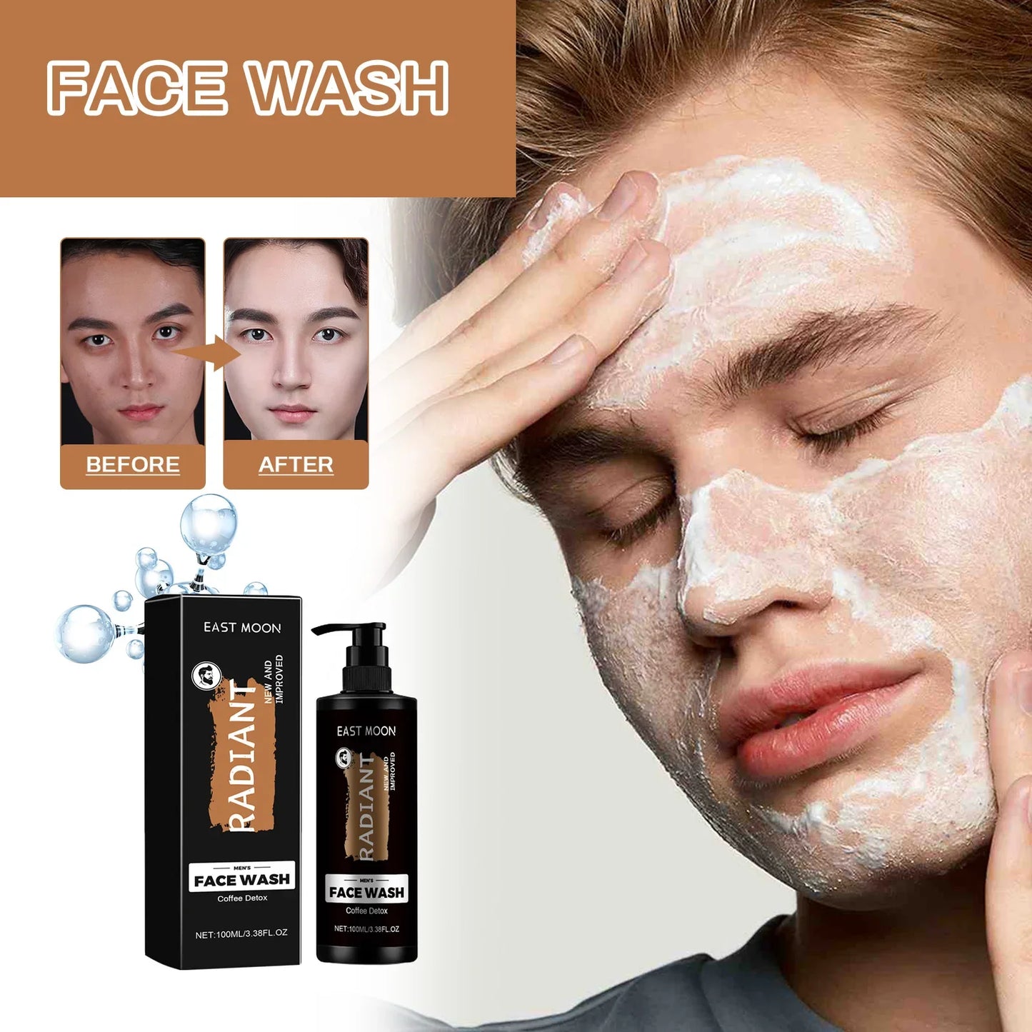 East Moon Men's Face Wash – Oil Control, Brightening & Deep Cleanse