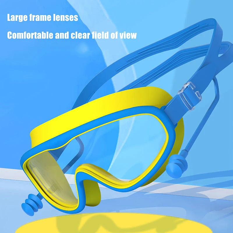 Anti-Fog HD Swimming Goggles for Adults & Kids – Large Frame