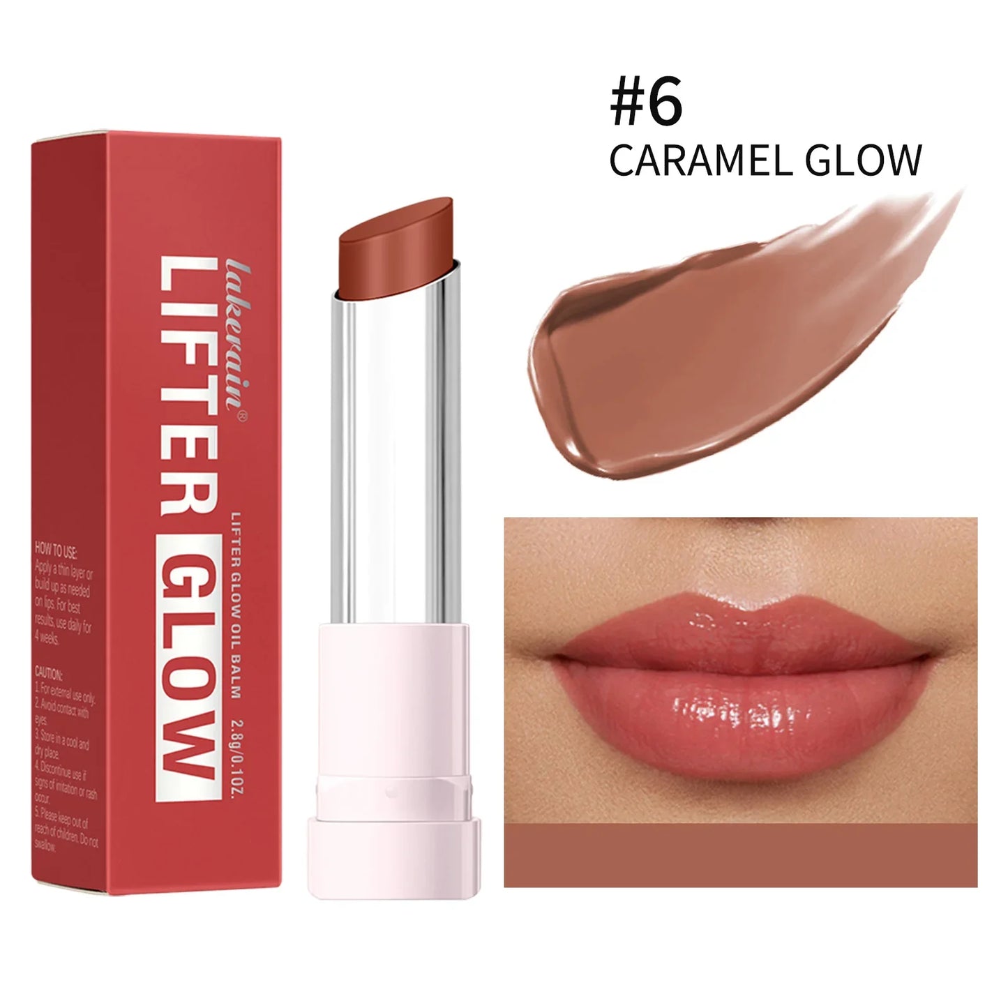 Lifter Glaze Oil Lip Balm – Hyaluronic Acid & 24HR Hydration Lip Balm Gloss Oasis Select 6CARAMEL GLOW