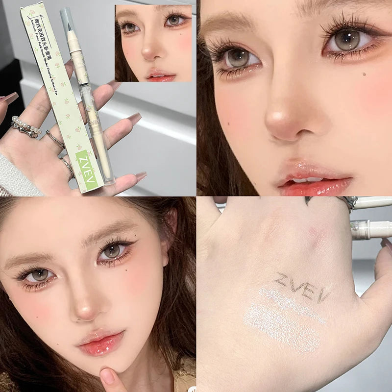 Double-Ended Silkworm Highlighter & Eyeliner Pen | Pearlescent Matte