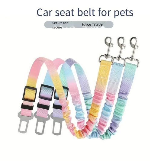 Adjustable Elastic Nylon Dog Car Seat Belt Safety Harness Dog Car Harness Peaceful Pleasures Health and Wellness