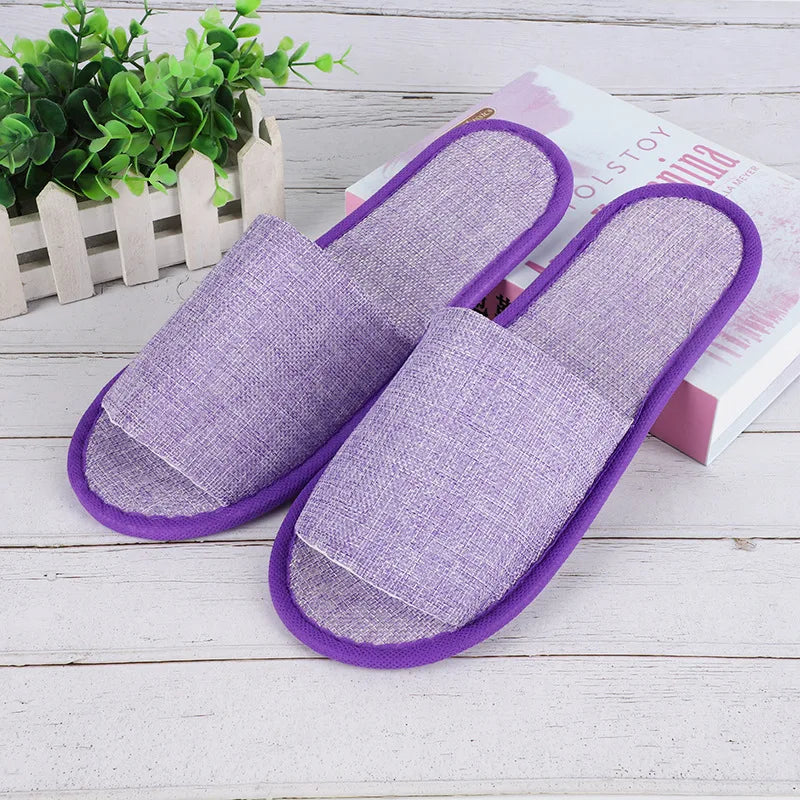 Disposable Hotel Slippers Non-Slip Close Toe Indoor Spa Slides