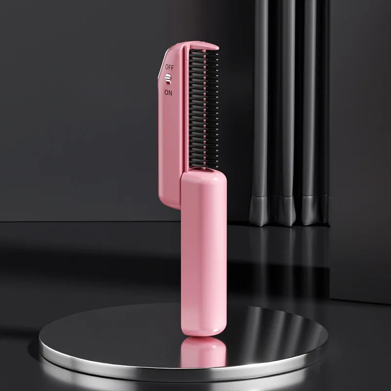 LCD Wireless Hair Straightening Comb – Negative Ion Styler