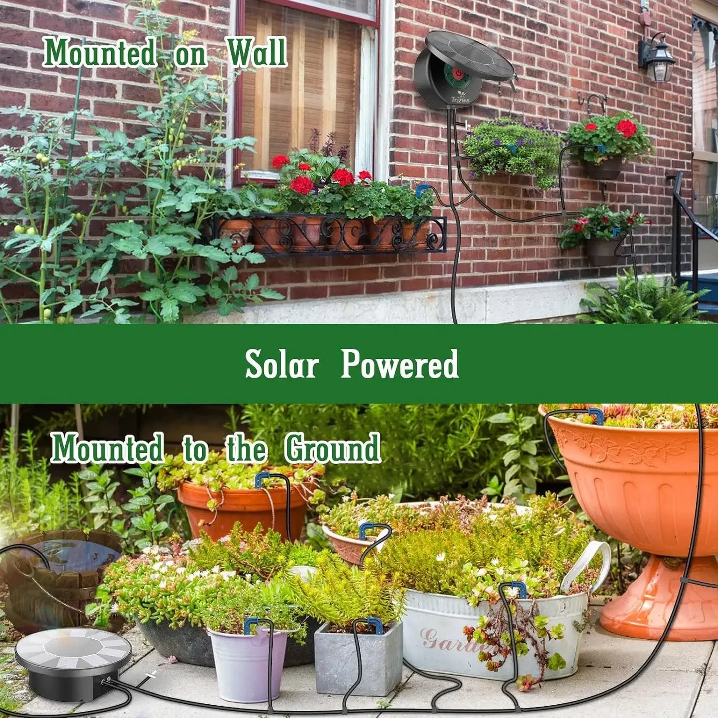 Solar Drip Irrigation Kit – Auto Garden Watering System 10m