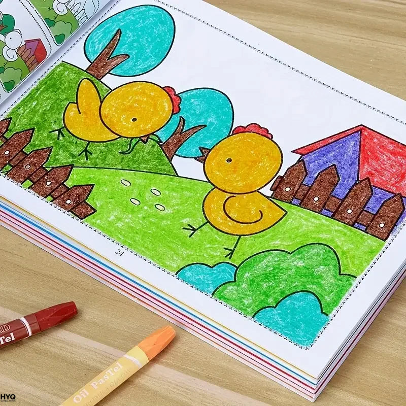 46-Page Kids Drawing Painting Coloring Book Educational Art Supplies