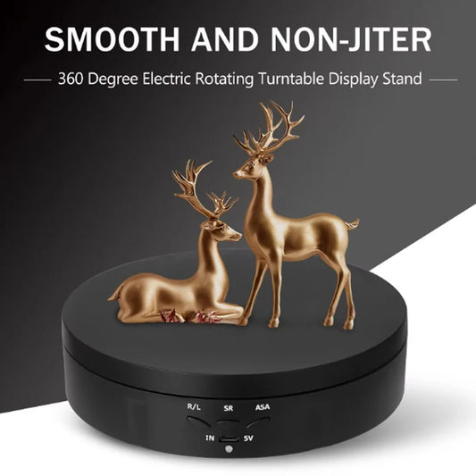 Motorised Rotating Mirror Display Stand,360 Degree Turntable, Jewellery Holder,USB Power Supply, Rotating Shooting, Three Speeds Peaceful Pleasures Health and Wellness