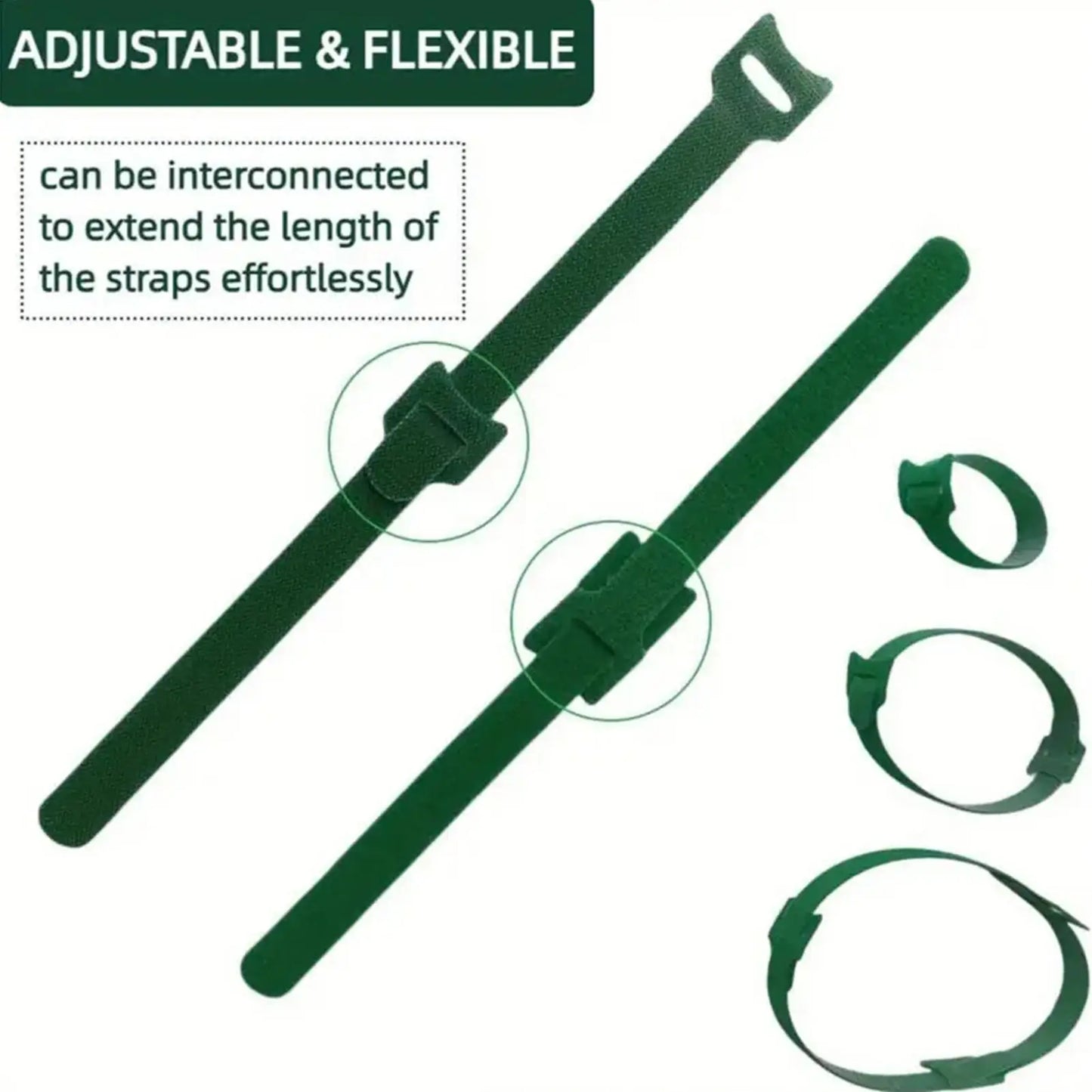 20 Packs Green Nylon Plant Ties - Garden Support Straps for Tomato, Grape Vine, Cucumber in Trellis, Greenhouse & Indoor Outdoor Peaceful Pleasures Health and Wellness