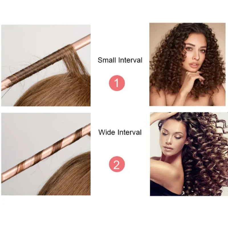 Mini Hair Curling Iron 9mm Curler Wand Professional Curly Tongs Ceramic Electric Salon Styling Tool Small Crimping Iron Peaceful Pleasures Health and Wellness