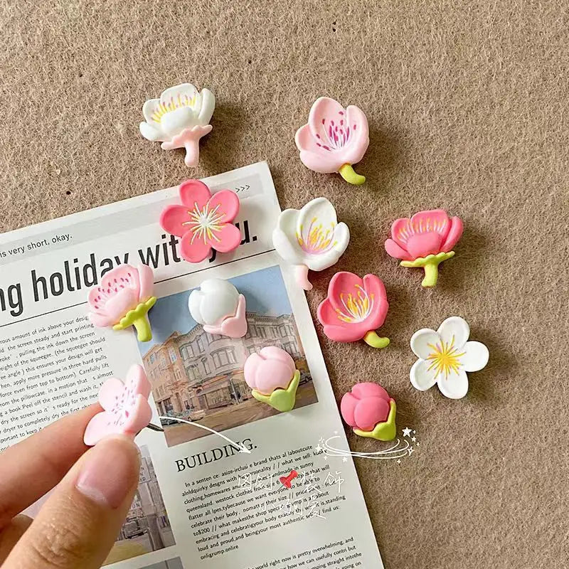 Cartoon Flower Push Pins Cherry Blossom Peach Design Bulletin Board