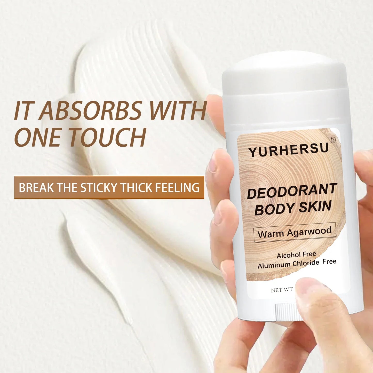 YURHERSU Agarwood Deodorant Stick – Natural Unisex Body Care