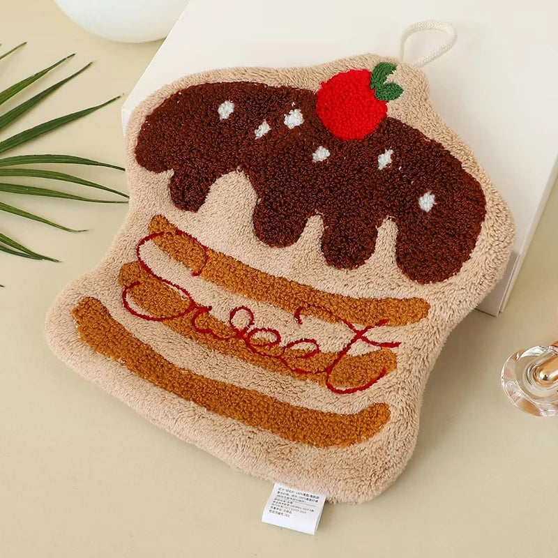 Kids Cartoon Coral Velvet Hand Towels – Soft & Absorbent
