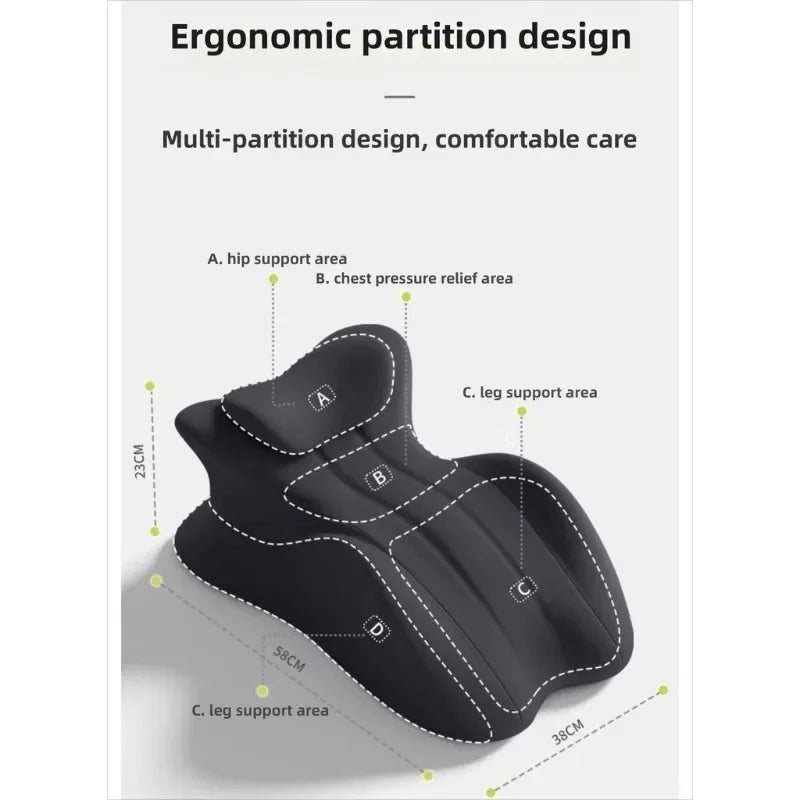 Multi-Positional Wedge Pillow Lying Pillow Prone Pillow Bed Pillow Wonder Multi-functional Lying Pillow Comfortable Breathable Peaceful Pleasures Health and Wellness