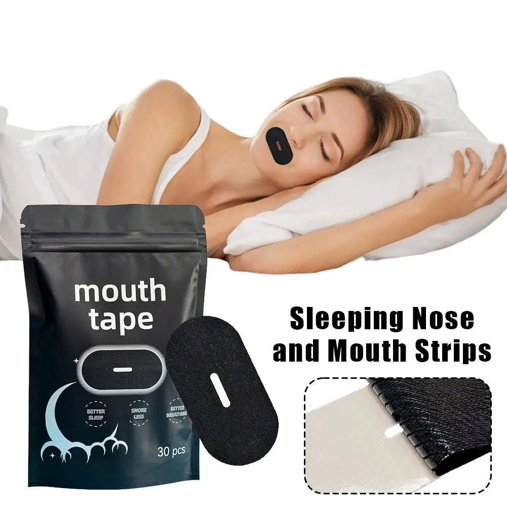 Anti-Snoring Mouth Tape Sleep Strips – 30 Pcs Breathable & Gentle Sleep & Snoring Aids Peaceful Pleasures Health and Wellness