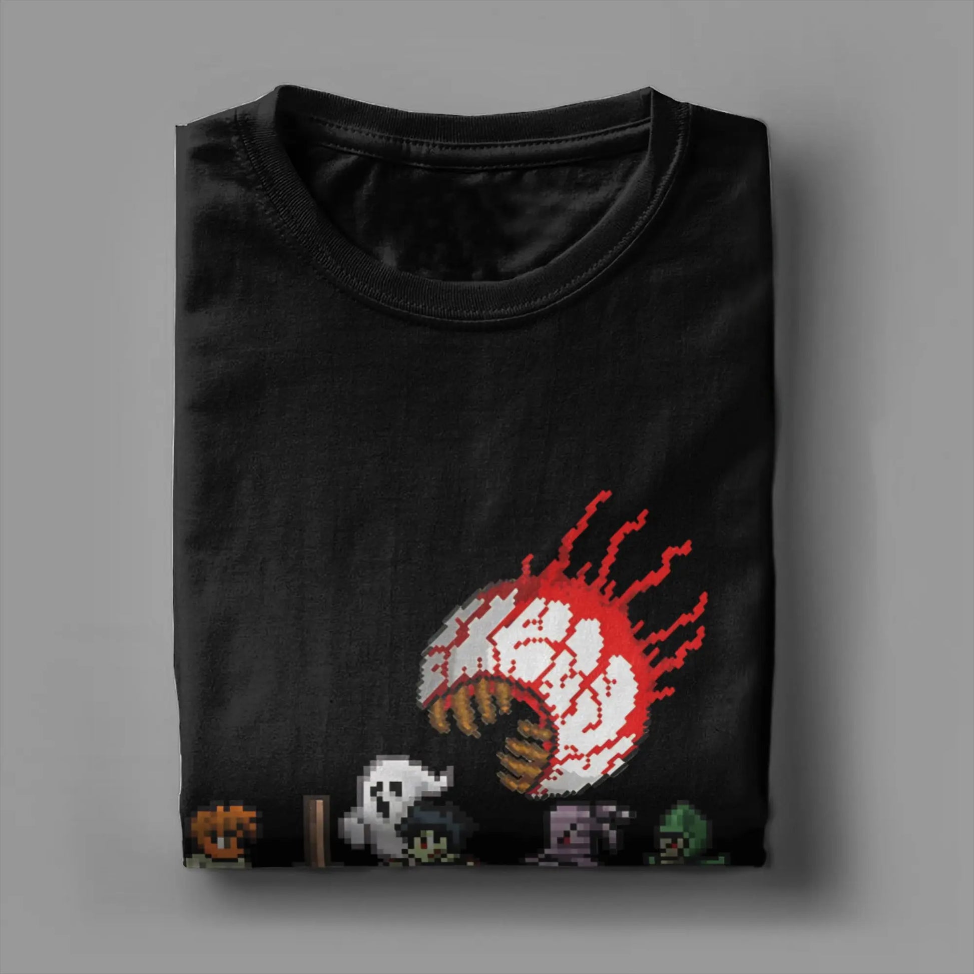 Vintage T-Shirt Summer Terraria Game Trendy Cool T-Shirts 100% Cotton Tshirt for Mens Awesome Custom Logo Short Sleeve Tees Peaceful Pleasures Health and Wellness