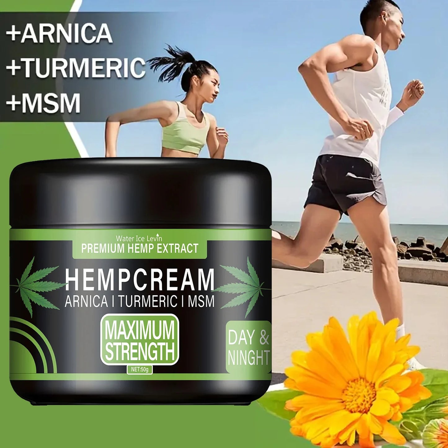 Hemp Extract Body Cream with Arnica, Turmeric & MSM – 50g