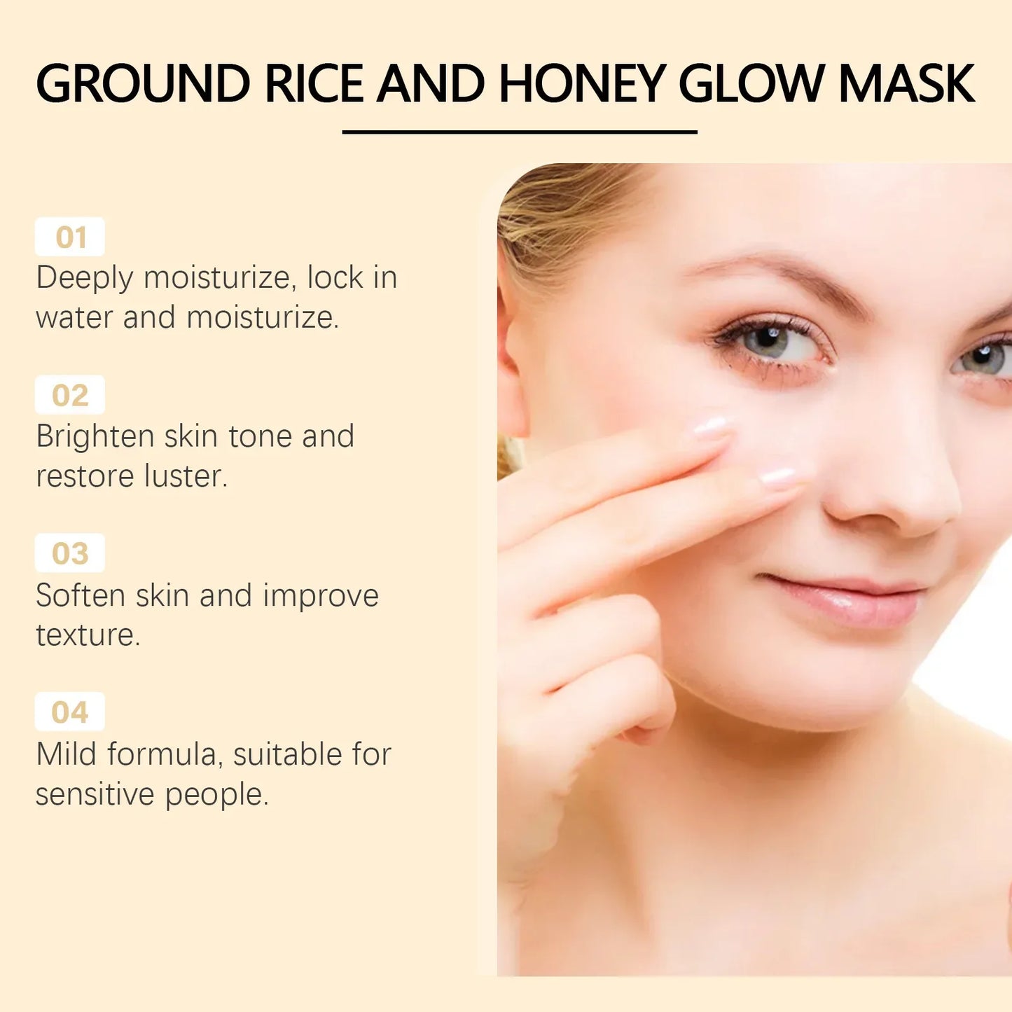 Rice & Honey Face Mask – Hydrating, Brightening, Pore Minimizing