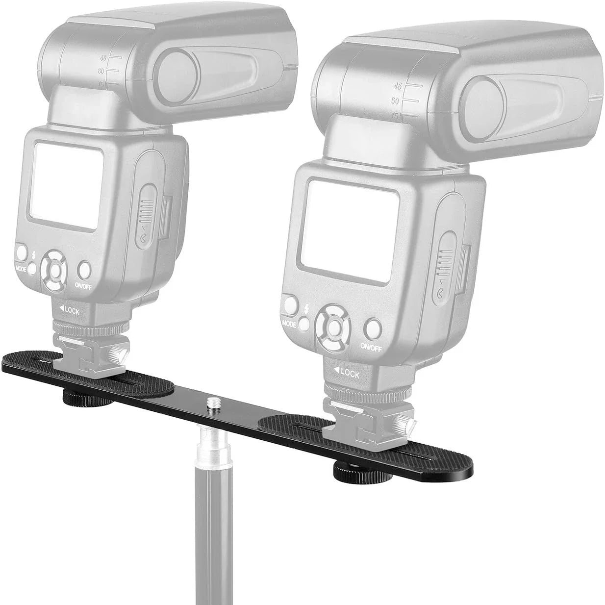 1/4" Dual Flash Bracket Extension Bar for DSLR & LED Stands