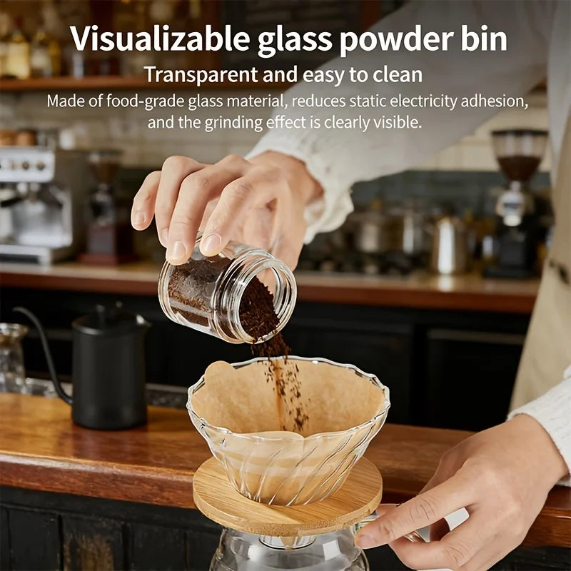 Manual Coffee Grinder with 40 Adjustable Settings - Portable Conical Grinder, 35g Capacity, Detachable Parts, Suitable for Aeropress, Espresso, Drip Coffee, French Press, and Moka Pot, Stylish and Durable Plastic Design, Suit Peaceful Pleasures Health and Wellness