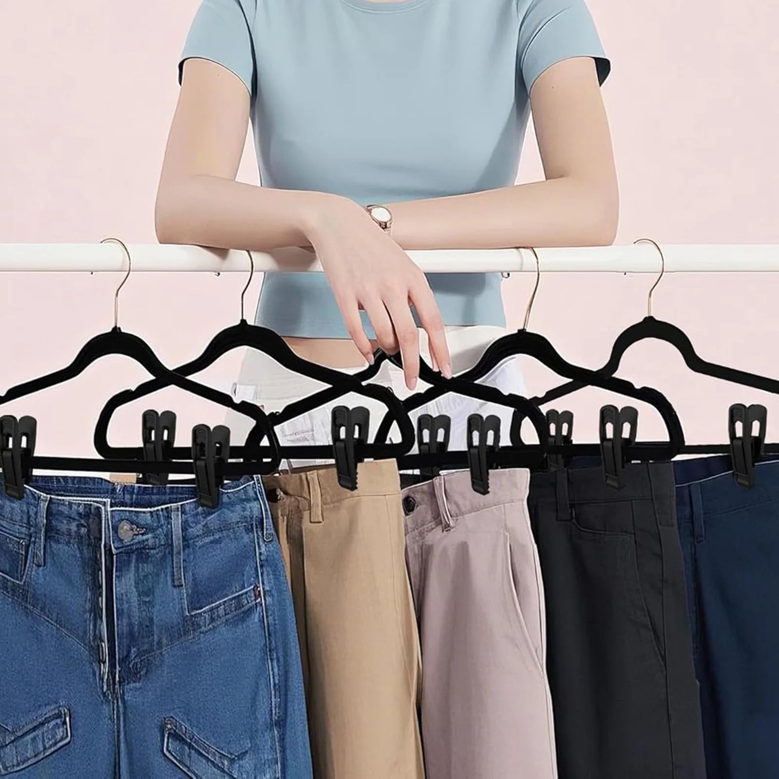 Large Opening Plastic Clothes Pegs with Hangers 20Pcs Portable Clothes Pins for Drying Laundry OPP Packaging Peaceful Pleasures Health and Wellness
