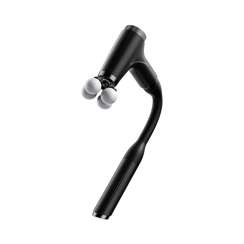 U-Shaped Long Handle Massage Gun, Ergonomic Deep Tissue Percussion for Back/Neck/Waist, 4 Heads & Adjustable Speed Peaceful Pleasures Health and Wellness black