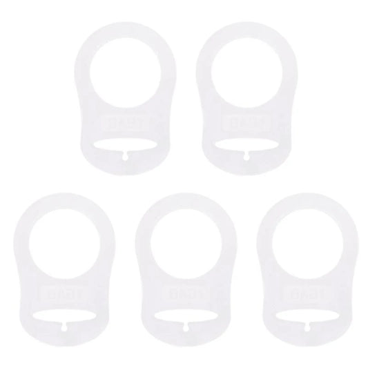 5pc Silicone Pacifier Holder Clip Adapter Rings – Baby DIY Pacifier Clip Adapter Peaceful Pleasures Health and Wellness