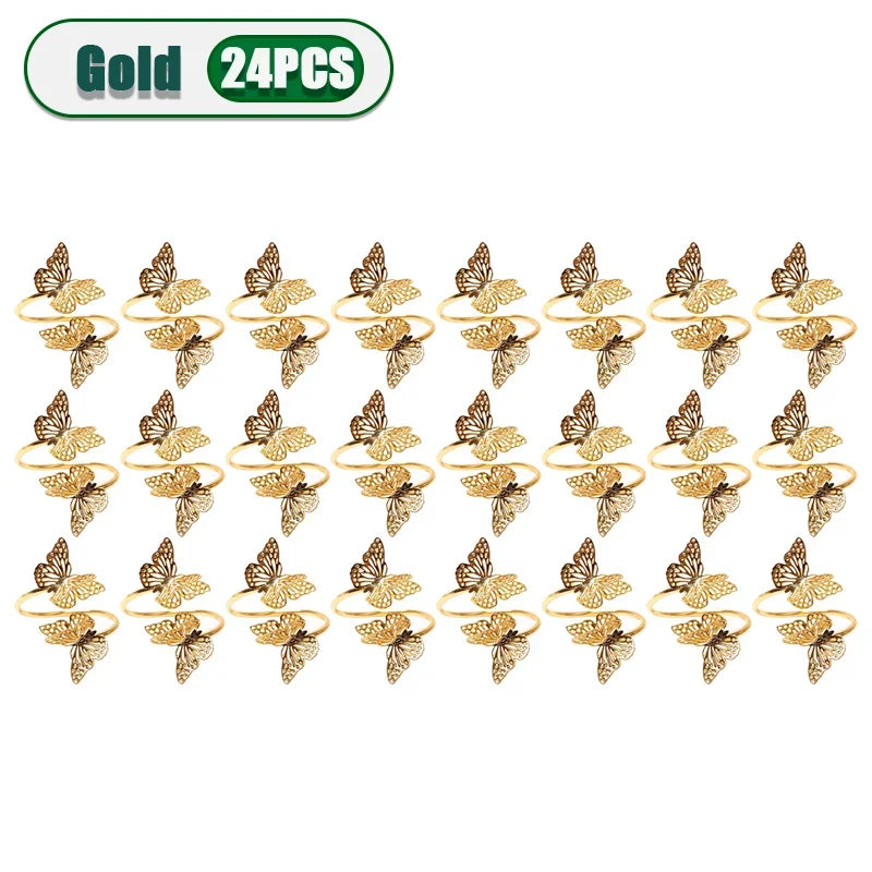 Butterfly Napkin Rings | Elegant Wedding & Party Table Decor