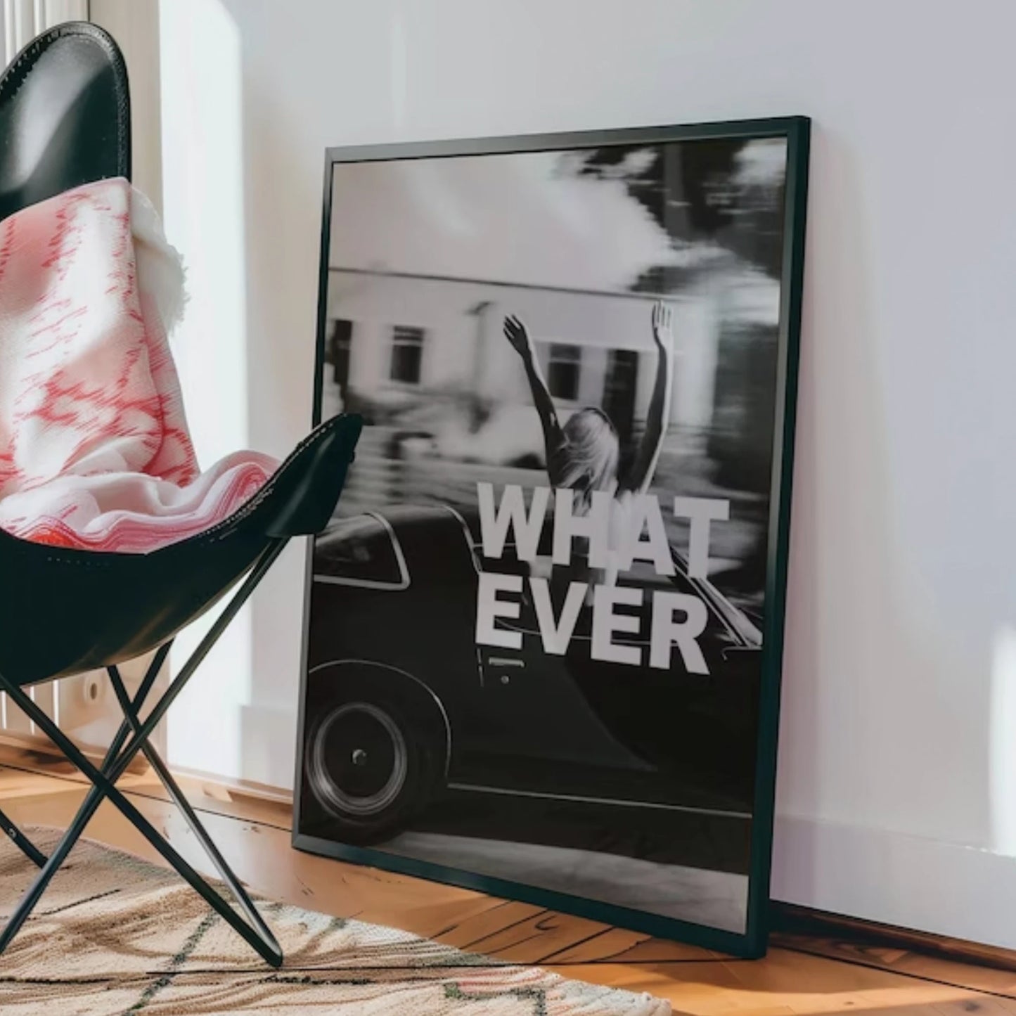 Whatever Collage Apartment Black And White Y2k Wall Art Print Canvas Painting Poster Picture For Living Room,Bedroom Home Decor Peaceful Pleasures Health and Wellness