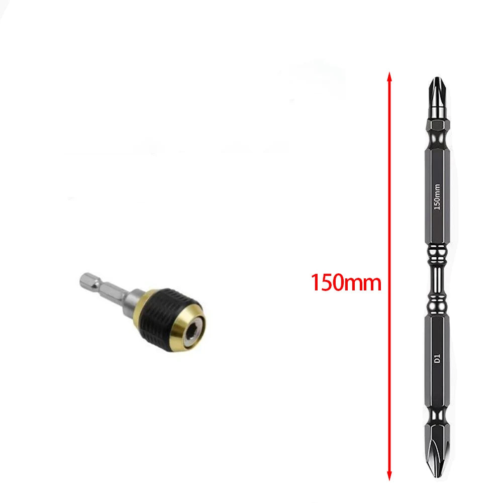 Drill Chuck Screwdriver Hex Shank Quick Change Adapter Double Head