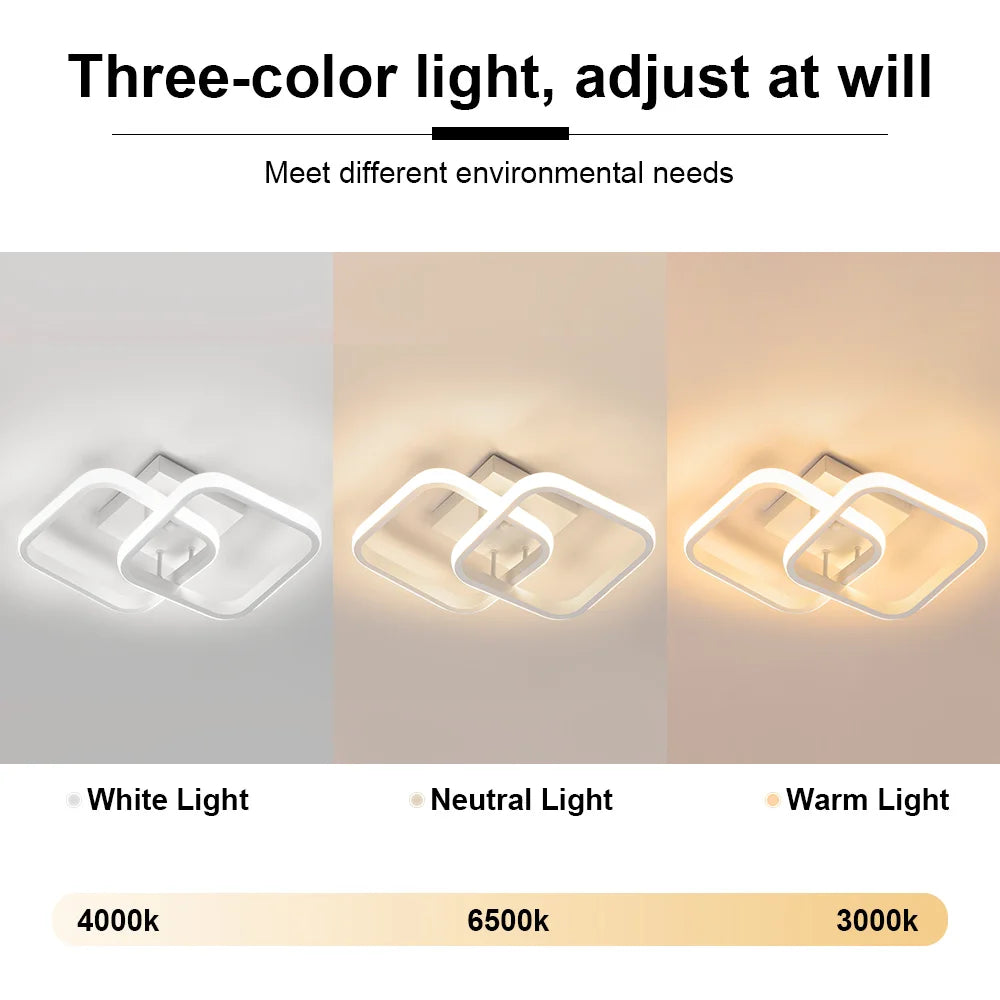 Modern Square LED Ceiling Light – Hallway, Kitchen & Bedroom