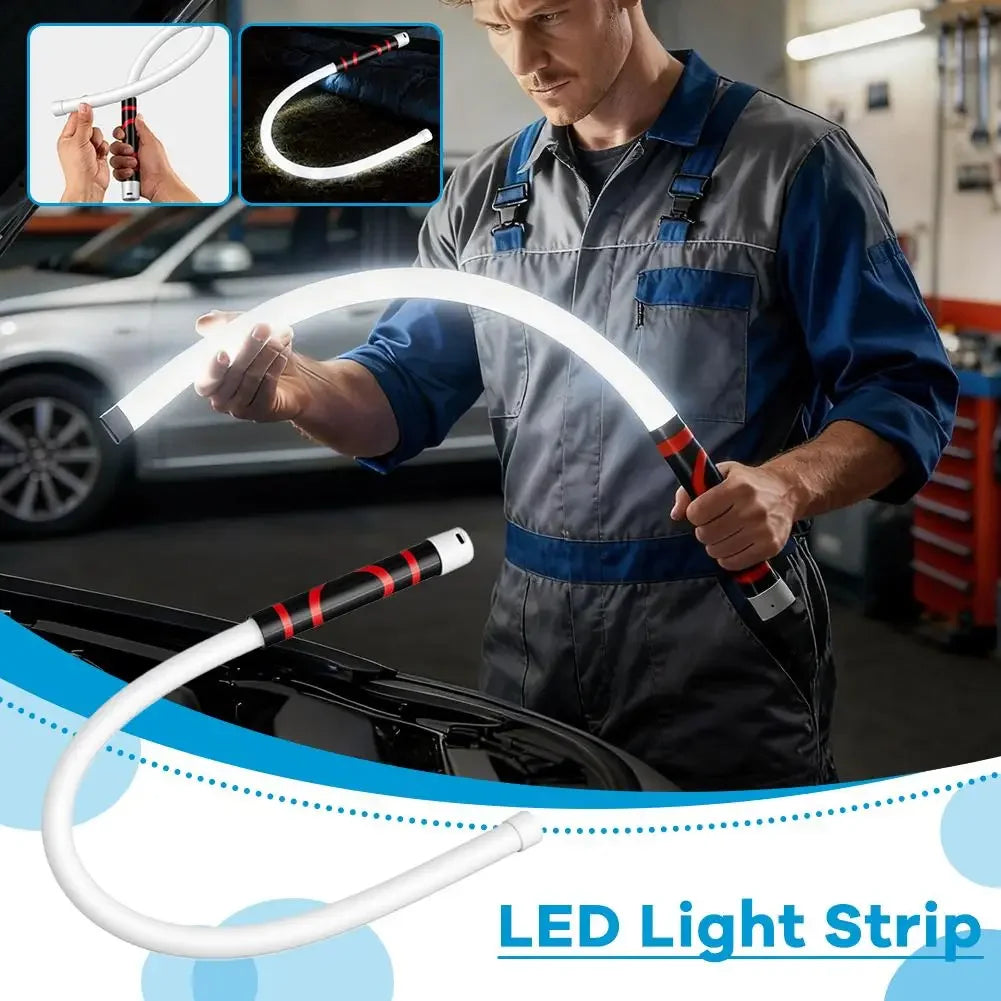 73cm Flexible Silicone LED Work Light Rechargeable High Brightness Flashlight Stick Long Battery Life for Car Repair Inspection Peaceful Pleasures Health and Wellness