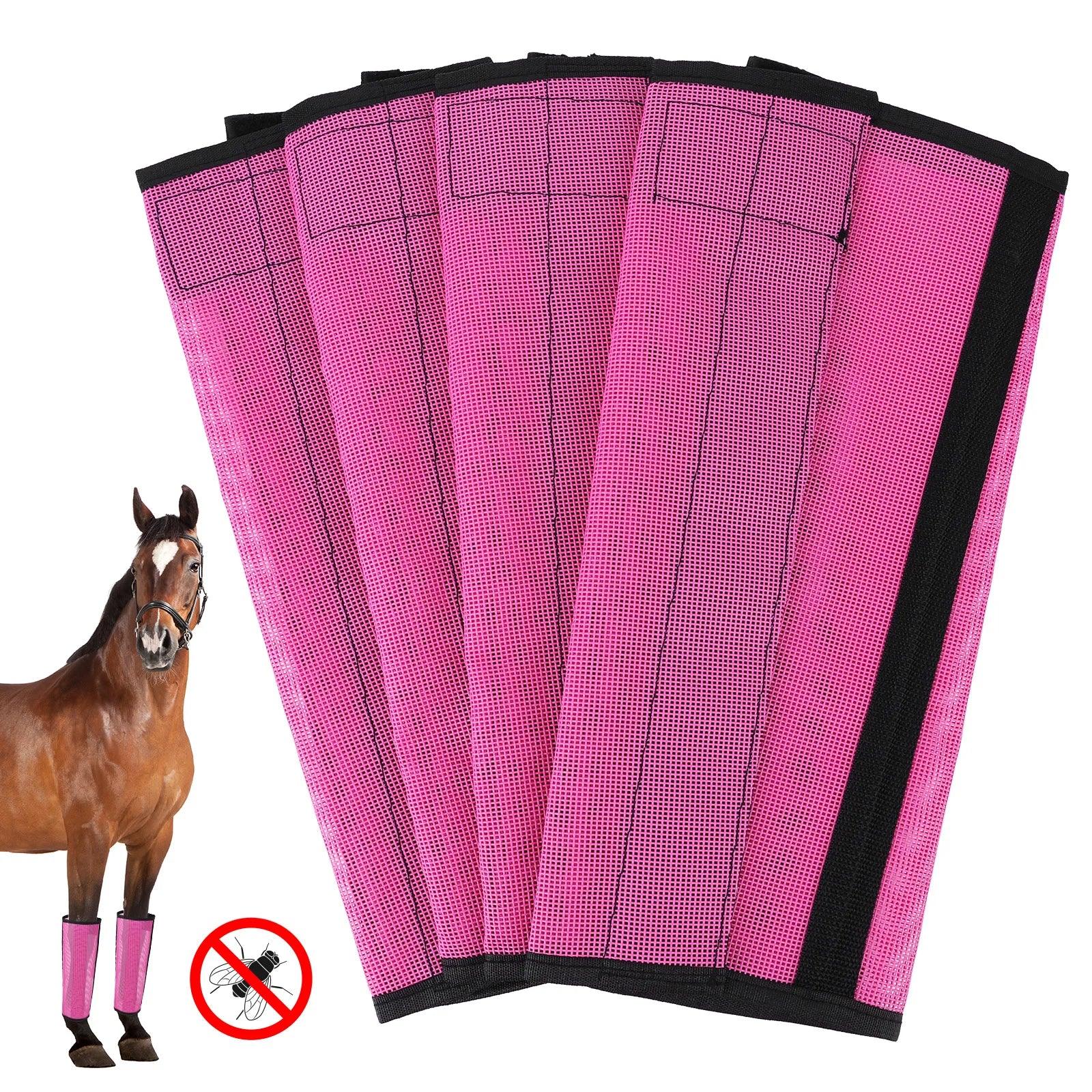 Horse Fly Boots – Breathable Mesh Leg Wraps, 4-Pack (Vet Recommended) Peaceful Pleasures Health and Wellness United States