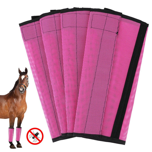 Horse Fly Boots – Breathable Mesh Leg Wraps, 4-Pack (Vet Recommended) Peaceful Pleasures Health and Wellness United States