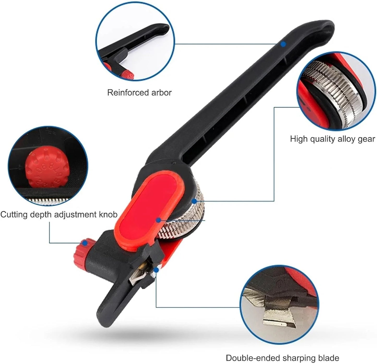 Wire Stripping Knife Manual Cable Slitter Replaceable Blades Fits Dia