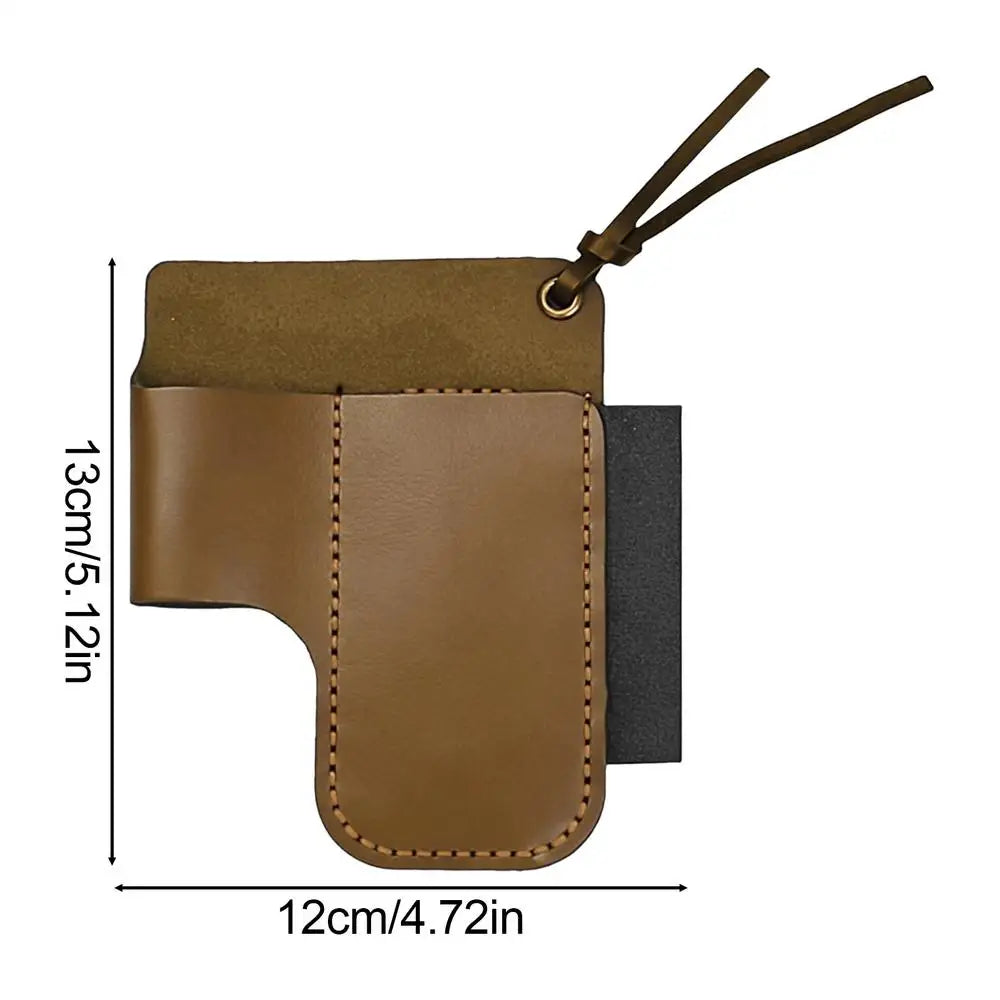 Leather Tool Pouch Leather Multipurpose Retro Pouch Men Tool Bags For Flashlight Cutter Pen Planting Harvesting Pruning Home Peaceful Pleasures Health and Wellness China Mainland Brown