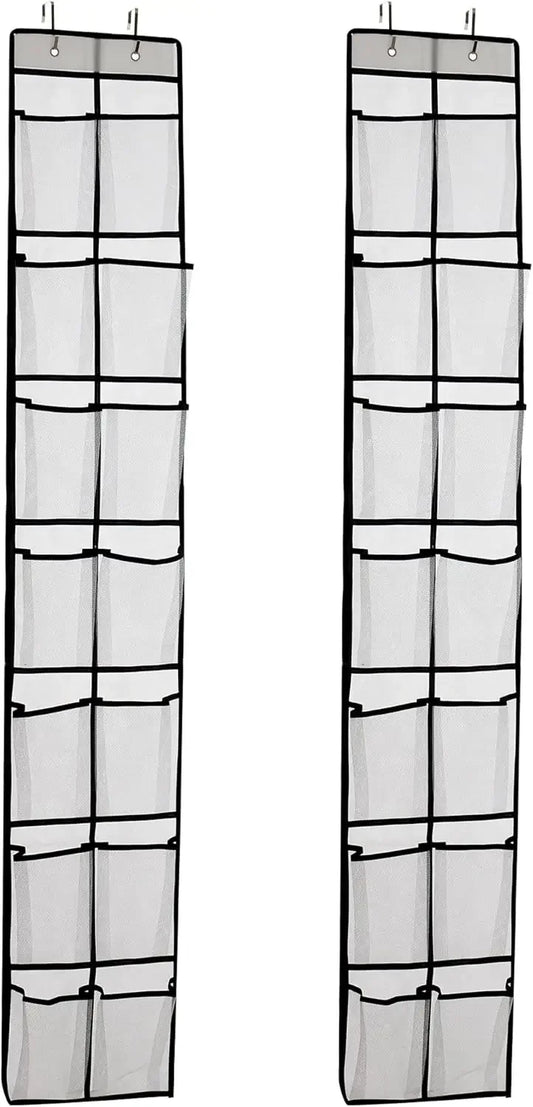 Over Door Shoe Organizer – 14 Pockets, White, 2-Pack Home Organization Peaceful Pleasures Health and Wellness United States