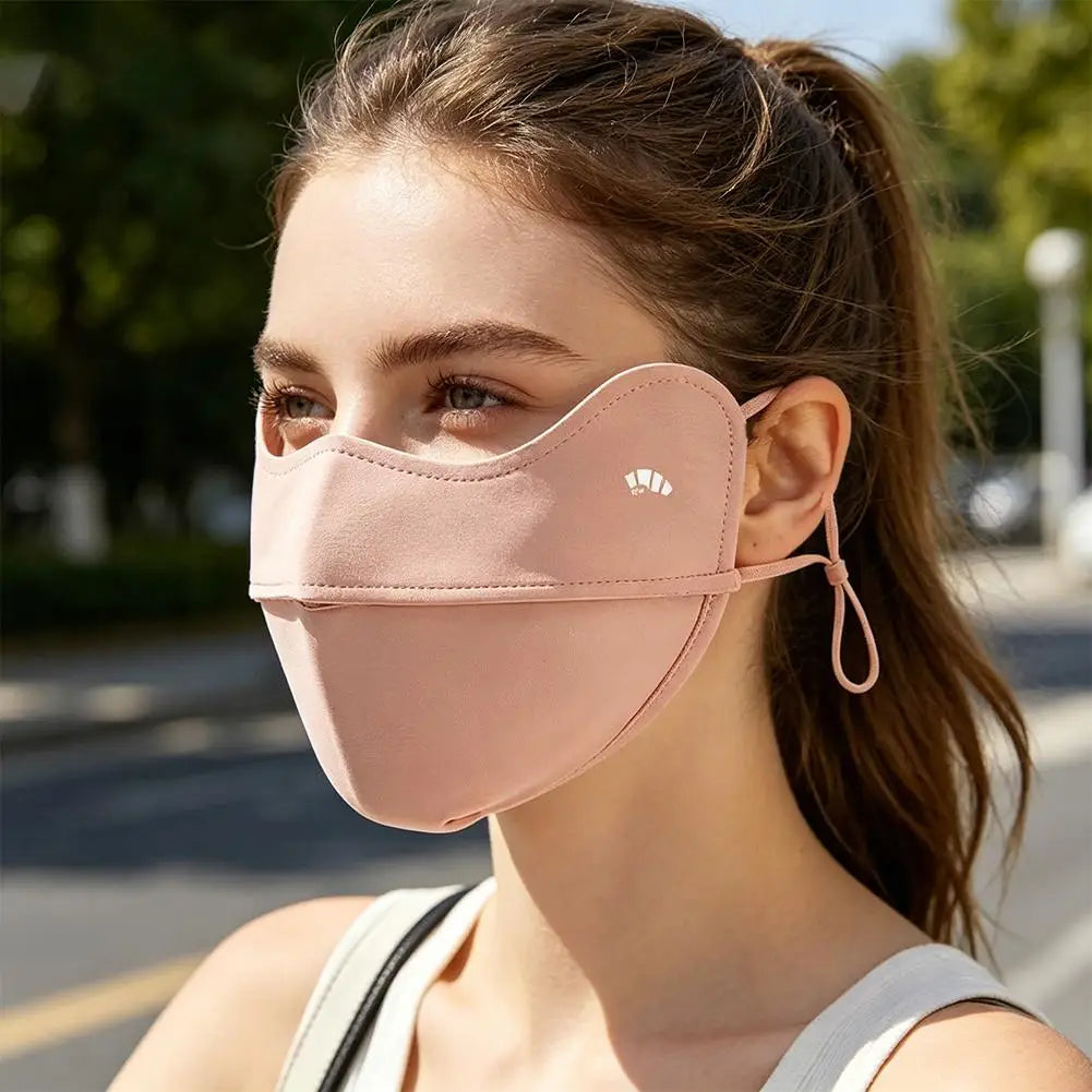 3DProtection Face Mask,Breathable Cooling Mask for Women,Eye Corner UV Protective Washable Face Shield for Outdoor Cycling Golf Peaceful Pleasures Health and Wellness