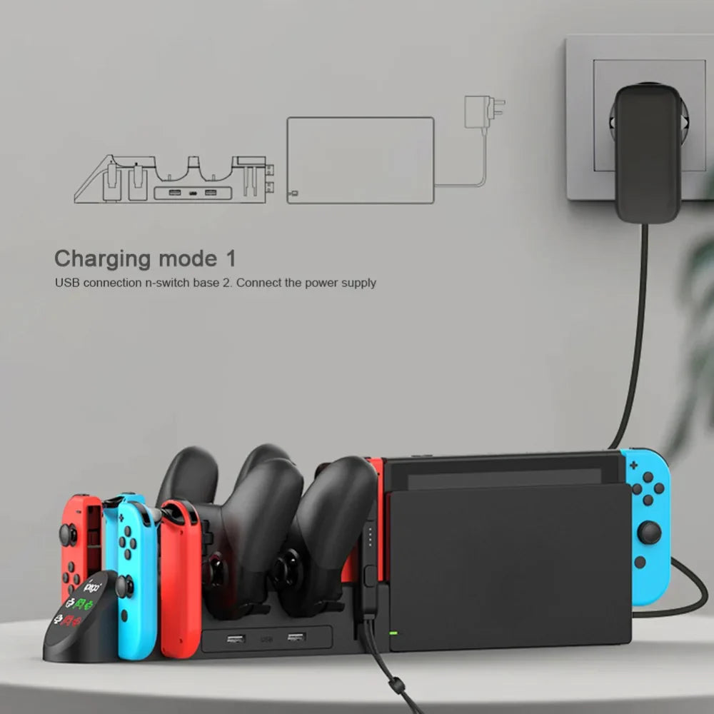 iPega 6-in-1 Nintendo Switch Joy-Con Charging Dock Stand