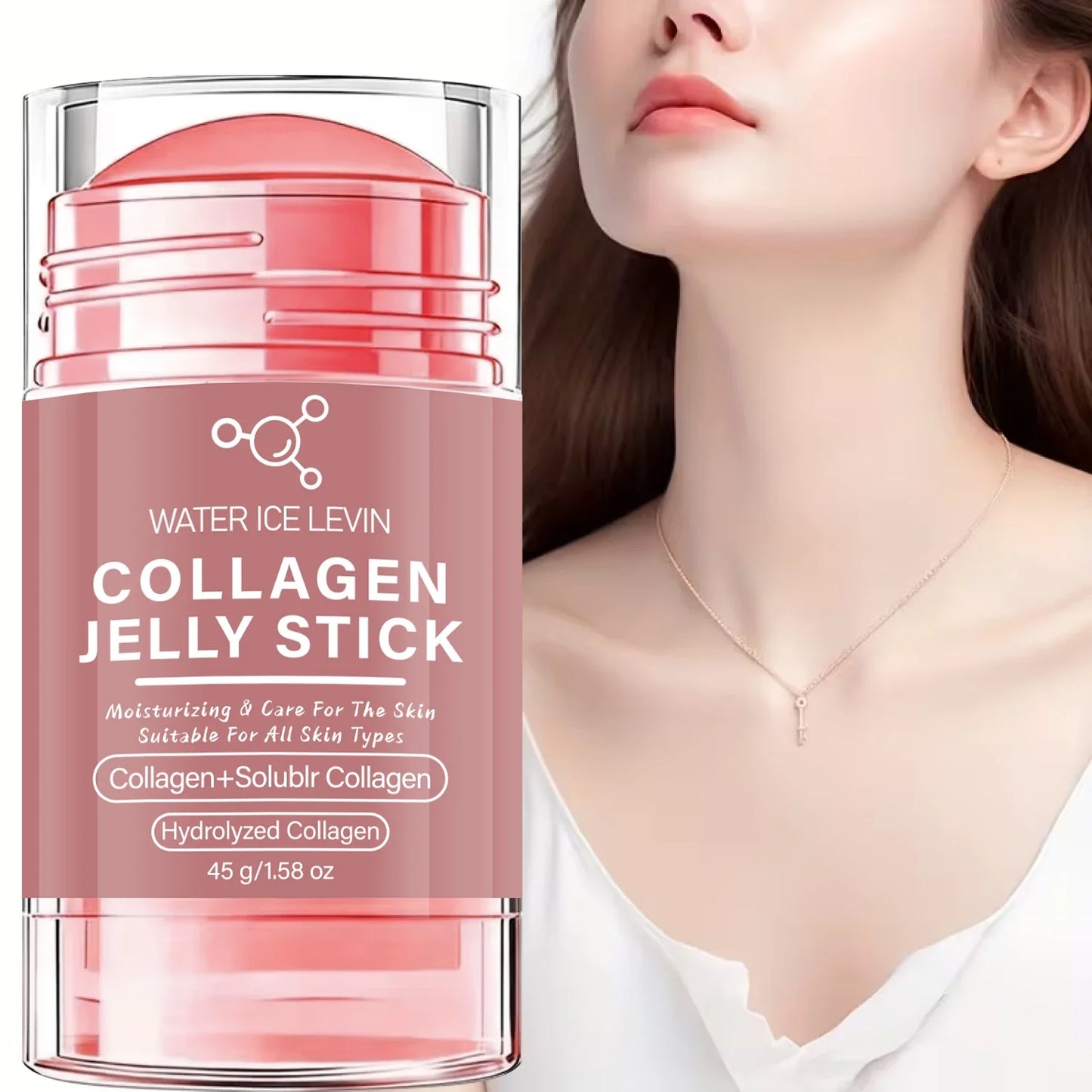 Collagen Jelly Stick 45g – Hyaluronic Acid & Vitamin C Moisturizer