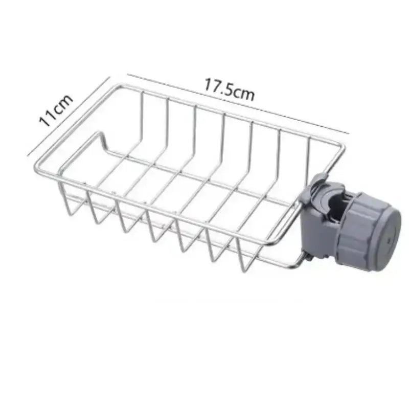 Stainless Steel Kitchen Sink Organizer Faucet Caddy | Soap Storage