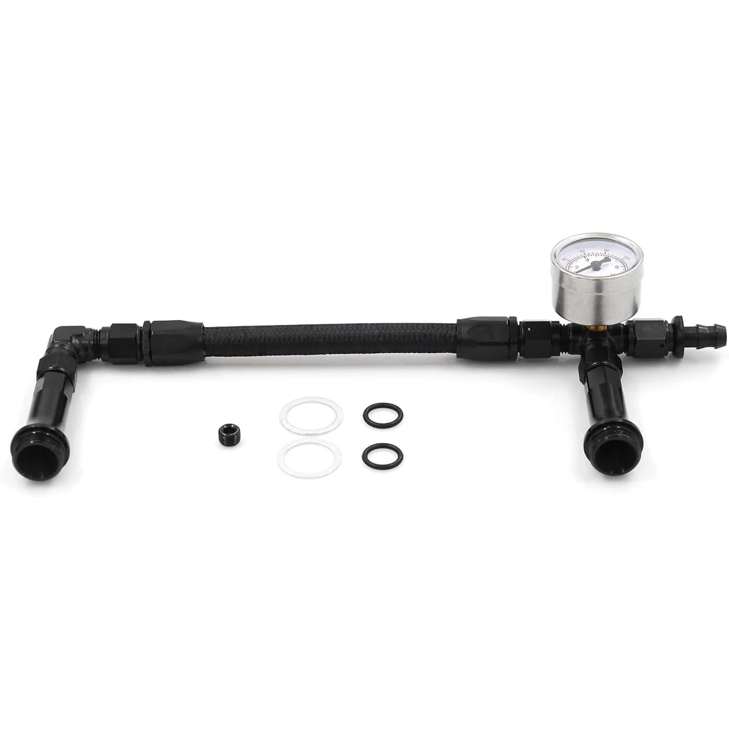 AN6 Dual Feed Carb Fuel Line & Vacuum Gauge – Holley 4150