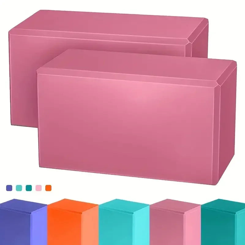 2-Pack EVA Foam Yoga Blocks – Non-Slip Pilates & Stretch Bricks